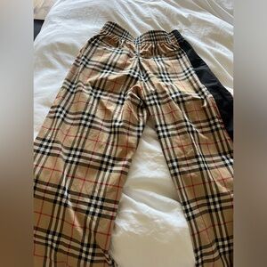 Burberry Check Stretch Trousers Size 0